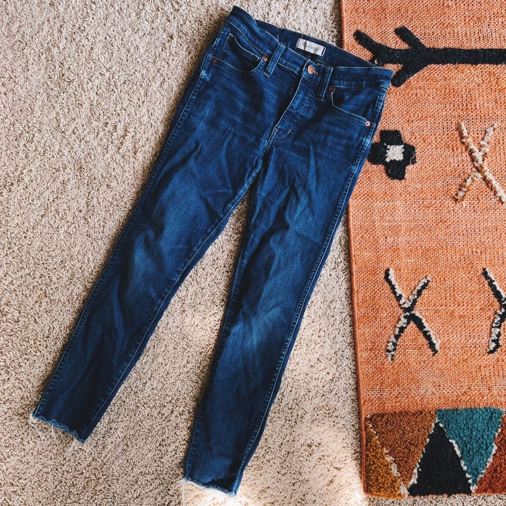 Madewell Raw Hem High Waist Skinny Jeans
